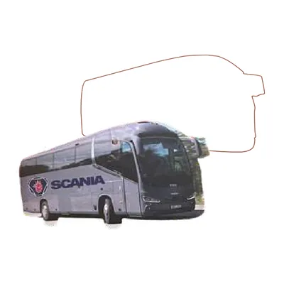 ריחנית ממותגת בצורת אוטובוס, דוגמה מודפסת